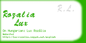 rozalia lux business card