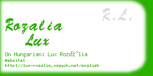 rozalia lux business card